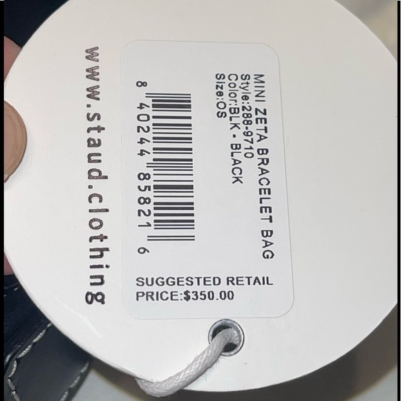 STAUD Zeta Mini leather bracelet bag in Black—NWT - Picture 17 of 17